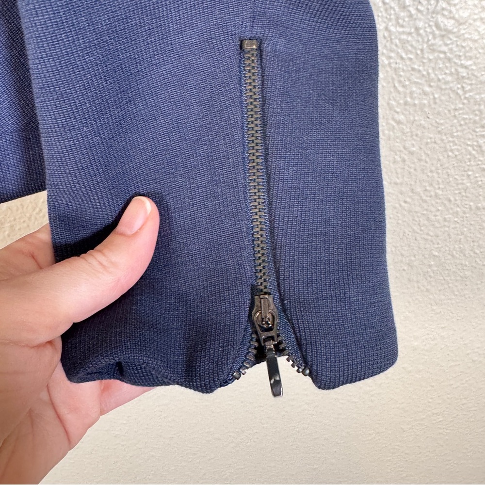 Zara Basic Navy Blue Single Button Closure Blazer… - image 8